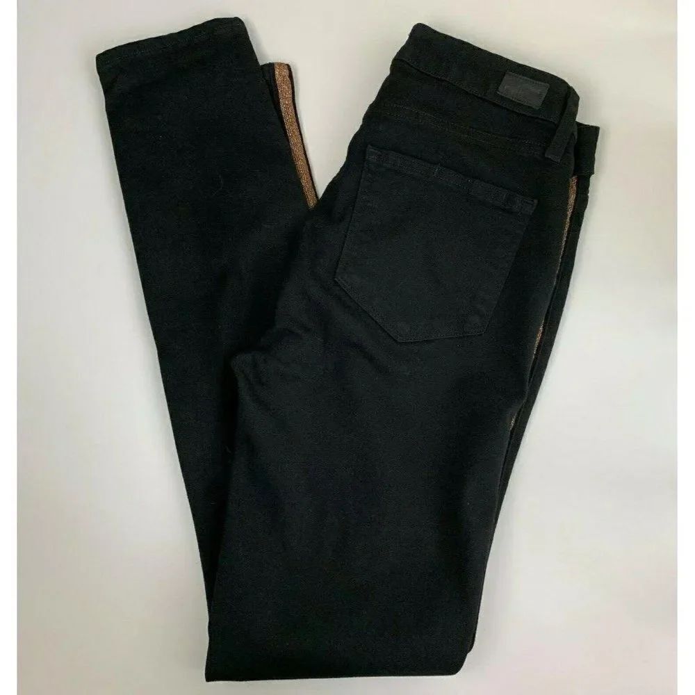 Paige Hoxton Ankle Jeans 27 Black Shadow Gold